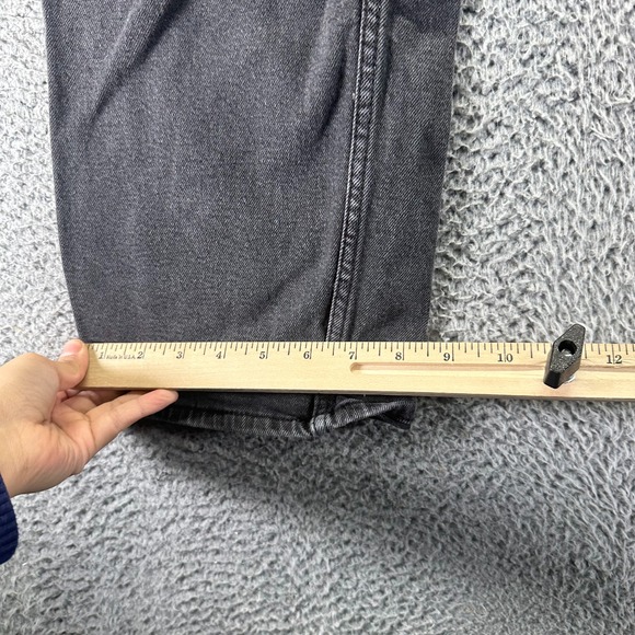 Vintage Hollister Jeans Women 7 Black Cotton Denim Straight Dad Stretch Hi-Rise - Picture 10 of 11